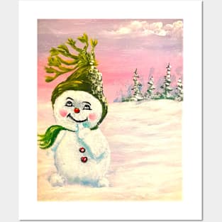 Cute Snowman Posters and Art